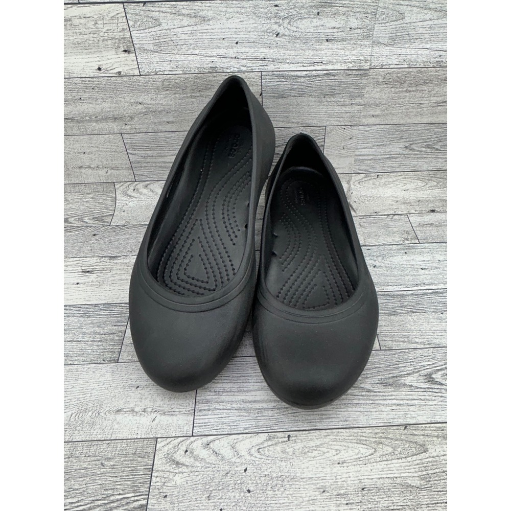Crocs Alice Work Flat Black Slip Resistant Professional Shoes Women Sz 7 11050